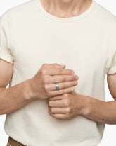 Streamline® Band Ring in Sterling Silver with Fused Meteorite, 8.5mm